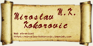 Miroslav Kokorović vizit kartica